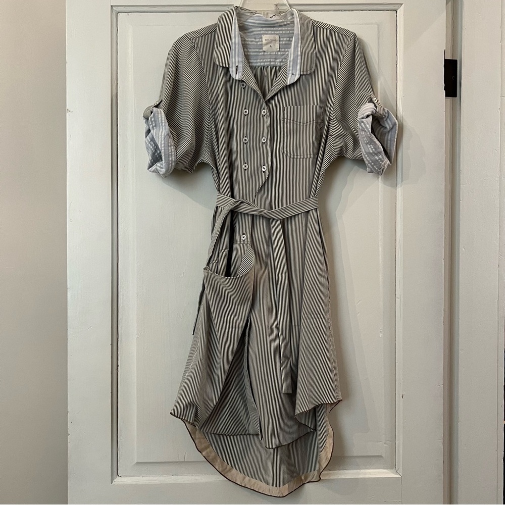 Billy Reid seersucker cotton dress L